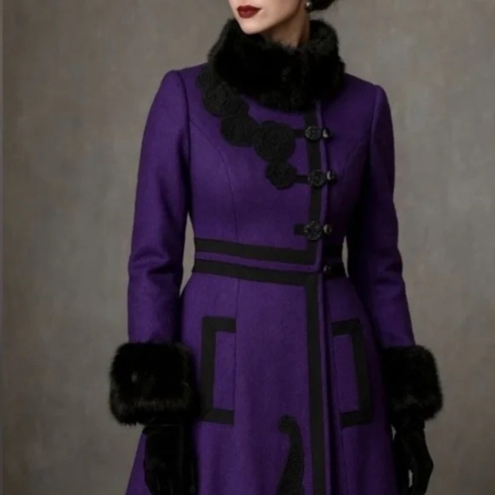 PURPLE Andrick Coat by Tracy Reese